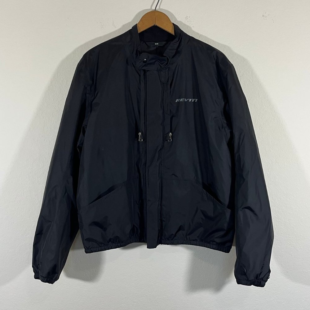 Rev'It Women's Tornado Black Motorcycle Rainjacket Windbreaker Jacket Full Zip